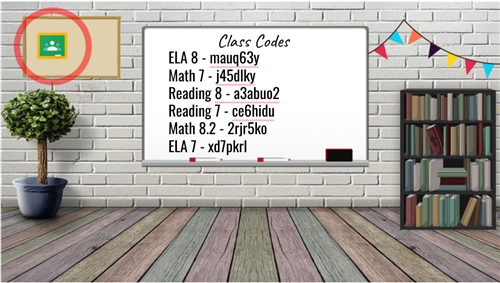 Ms. Burton's Google Classroom Codes List 